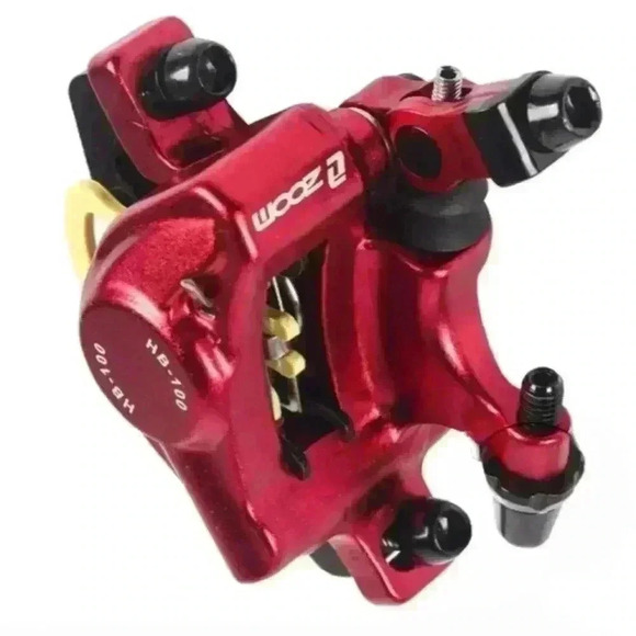 ZOOM XTECH HB100 Line Pulling Hydraulic Bike Disc Brake Calipers Front Red - Picture 8 of 11